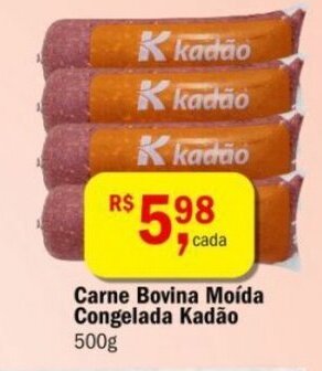 Ultrabox Carne Bovina Moida Congelada Kadao 500g oferta