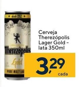 Coop Cerveja Therezopolis Lager Gold lata 350ml oferta