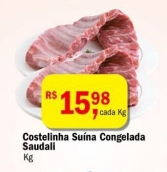 Costelinha Suina Congelada Saudali 1kg