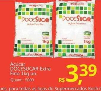 Supermercados Koch Açucar docesucar extra fino oferta