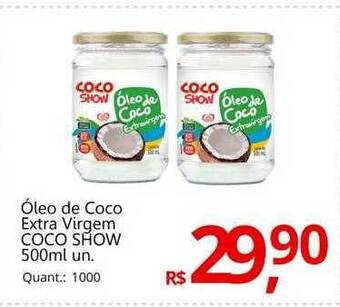 Supermercados Koch Óleo de coco extra virgem coco show oferta