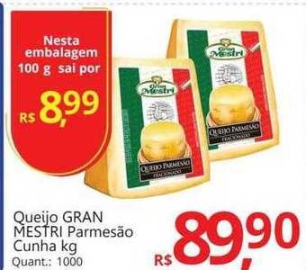 Supermercados Koch Queijo gran mestri parmesão cunha kg oferta