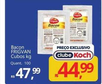Supermercados Koch Bacon frigvan cubos kg oferta