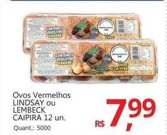 Supermercados Koch Ovos vermelhos lindsay ou lembeck caipira oferta