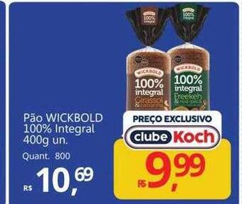 Supermercados Koch Pão wickbold 100% integral oferta