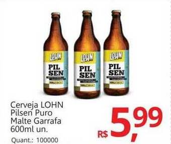 Supermercados Koch Cerveja lohn pilsen puro malte oferta