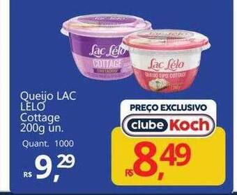 Supermercados Koch Queijo lac lelo cottage oferta