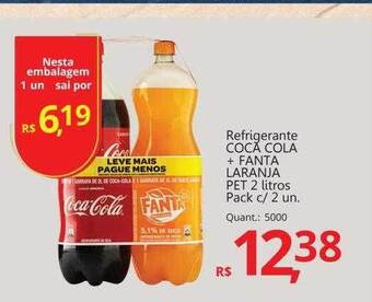Supermercados Koch Refrigerante coca cola + fanta laranja oferta