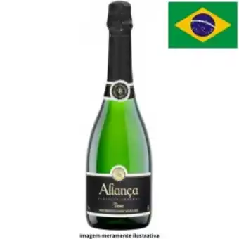 Champanhe brasileiro aliança branco natural brut chardonnay garrafa 750ml