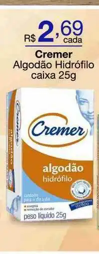 Cremer Algodão Hidrófilo Caixa 25g