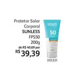 Protetor Solar Corporal Sunless Fps50 200g