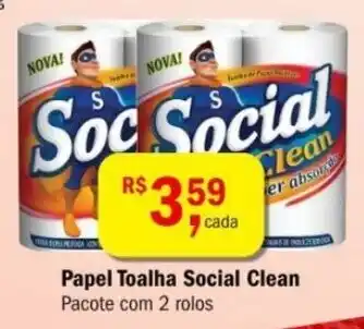 Papel Toalha Social Clean