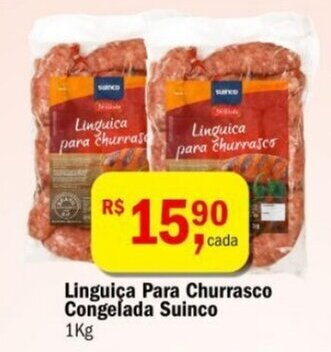 Ultrabox Linguica Para Churrasco Congelada Suinco 1kg oferta