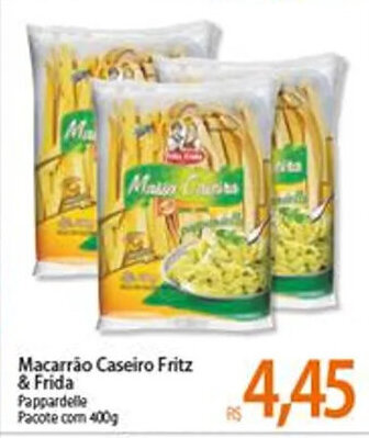Atacadão Macarrao Caseiro Fritz & Frida 400g oferta