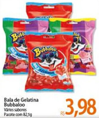 Atacadão Bala de Gelatina Bubbaloo 82.5g oferta