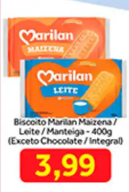 Shibata Supermercados Biscoito Marilan Maizena/ Leita/ Manteiga 400g oferta