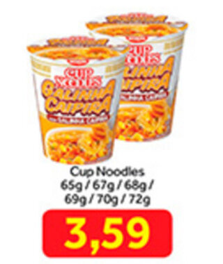 Shibata Supermercados Cup Noodles 65g/67g/68g/69g/70g/72g oferta