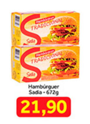 Shibata Supermercados Hamburguer Sadia 672g oferta