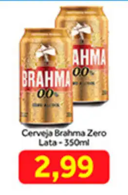 Shibata Supermercados Cerveja Brahma Zero lata 350ml oferta