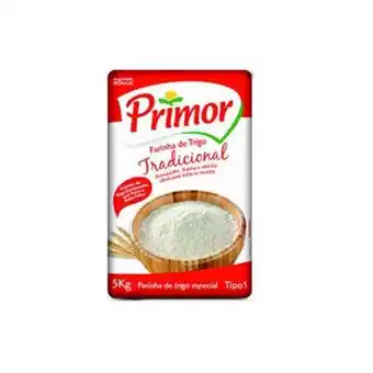 Brasão Supermercados Farinha de trigo primor tradicional pacote 5kg oferta