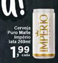 Rossi Supermercado Cerveja Puro Malte Imperio lata 269ml oferta