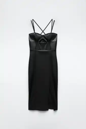 ZARA Vestido midi de poliuretano oferta
