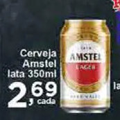 Rossi Supermercado Cerveja Amstel lata 350ml oferta