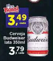 Rossi Supermercado Cerveja Budweiser lata 350ml oferta
