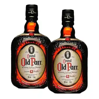 Carrefour Whisky escocês old parr 12 anos 1l com 2 unidades oferta