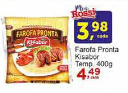 Rossi Supermercado Farofa Pronta Kisabor Temp. 400g oferta