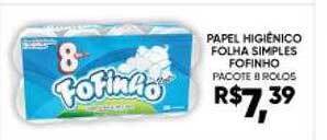 Papel higiênico folha simples fofinho