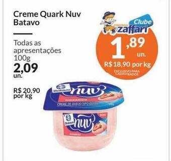 Zaffari Creme quark nuv batavo oferta