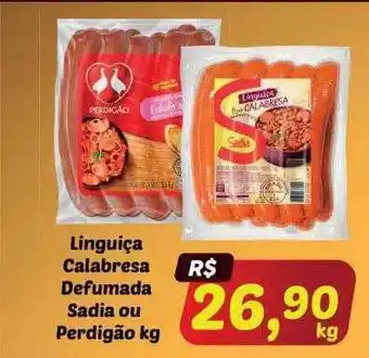 Semar Supermercado Linguiça calabresa defumada sadia ou perdigão oferta