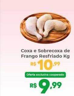 Coocerqui Coxa e sobrecoxa de frango resfriado kg oferta