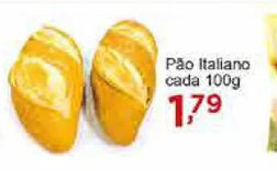 Rossi Supermercado Pao Italiano cada 100g oferta