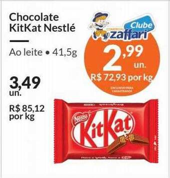 Zaffari Chocolate kitkat nestlé oferta