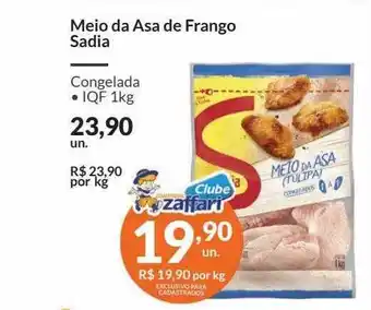Zaffari Meio de asa de frango sadia oferta