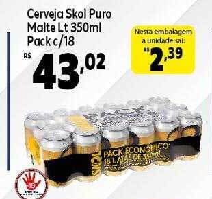 Cerveja skol puro malte