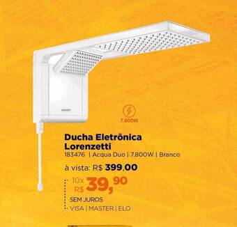Duche eletrônica lorenzetti