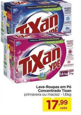 Lava-roupas em pó concentrado tixan
