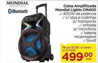 Carrefour Caixa amplificada mondial lights cm400 oferta