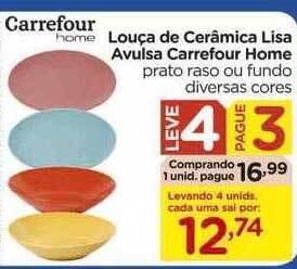 Carrefour Louça de cerâmica lisa avulsa carrefour home leve 4 pague 3 oferta