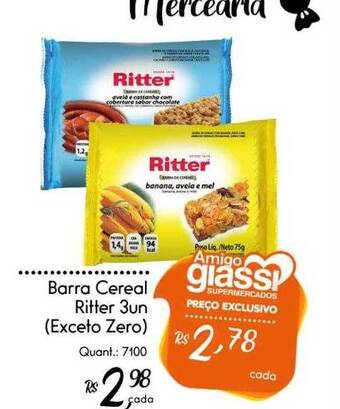 Giassi Supermercados Barra cereal ritter oferta