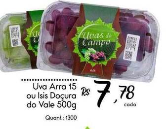 Giassi Supermercados Uva arra 15 ou isis doçura do vale oferta