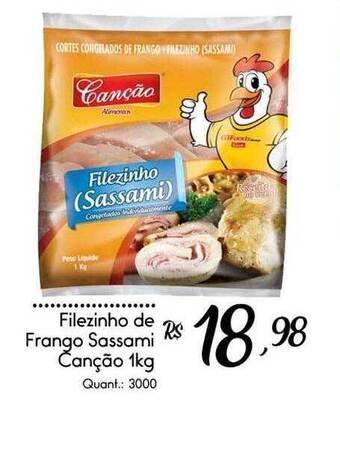 Giassi Supermercados Filezinho de frango sassami canção oferta