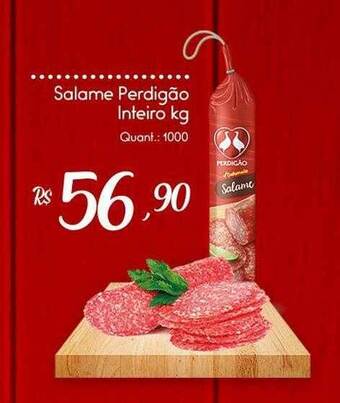 Giassi Supermercados Salame perdigão inteiro oferta