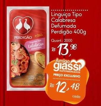 Giassi Supermercados Linguiça tipo calabresa defumada perdigão oferta