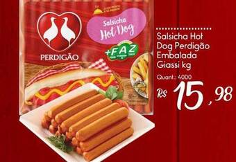 Giassi Supermercados Salsicha hot dog perdigão embalada giassi oferta