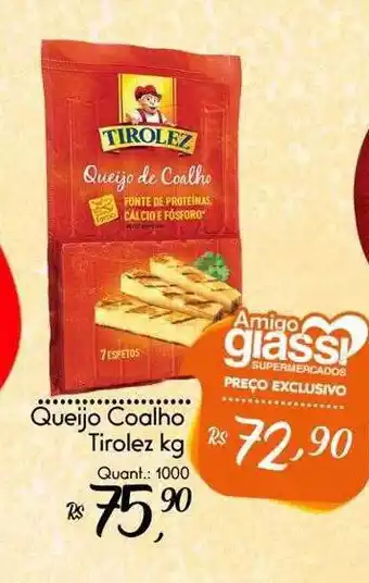 Giassi Supermercados Queijo coalho tirolez oferta