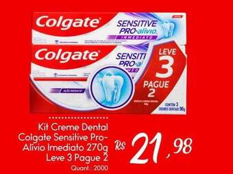 Giassi Supermercados Kit creme dental colgate sensitive pro-alívio imediato leve 3 pague 2 oferta